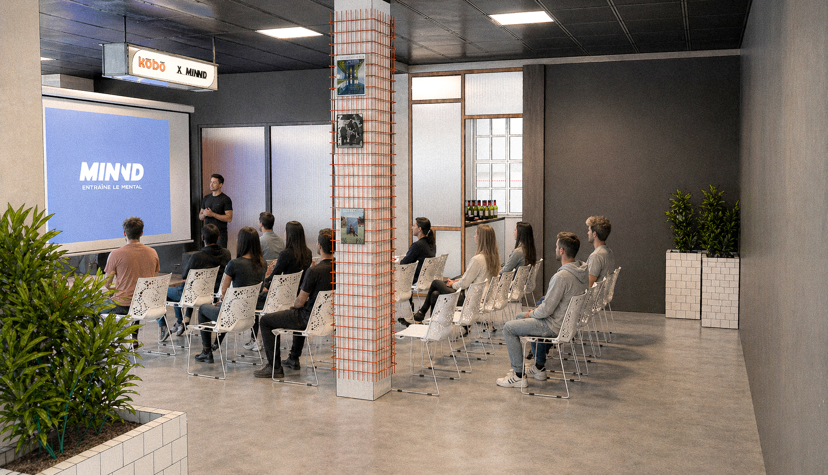 Grand espace modulable de l'annexe Kōbō — résidences artistiques et performances Bordeaux